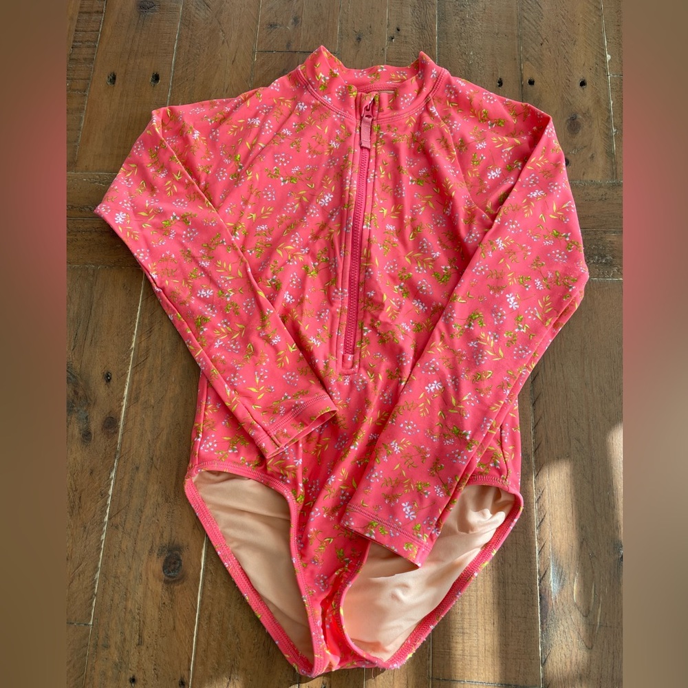 J.Crew Girls' printed rash guard with UPF 50+